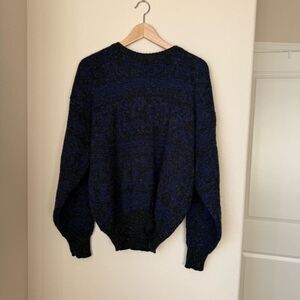 Vintage 80s Michael Gerald Textured Wool Blend Sweater Size Large